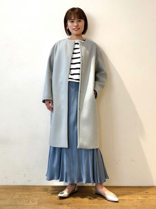 DRESSTERIOR ドレステリア　ノーカラー　ロングコート DRESSTERIOR（ドレステリア）の「◇ノーカラーエアリーコート