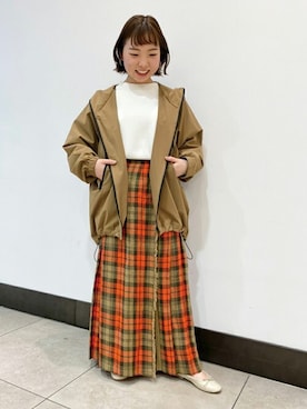 「フードコート」｜「アイテム（ブルゾン）」を使った、DRESSTERIORさん（レディース・150cm）の春コーディネート