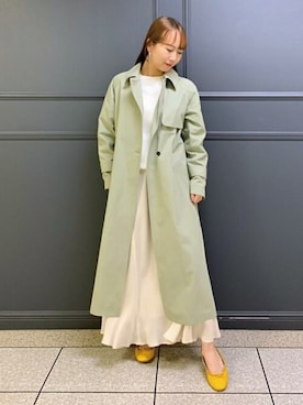 「DRESSTERIOR（ドレステリア）のアイテム（トレンチコート）」を使った、DRESSTERIORさん（レディース・154cm）の春コーディネート
