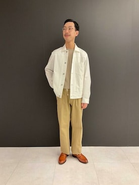「マリン」｜「アイテム（デニムジャケット）」を使った、DRESSTERIORさん（メンズ・168cm）の春コーディネート