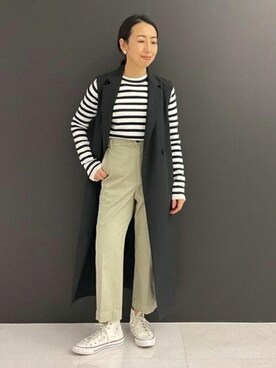 「DRESSTERIOR（ドレステリア）の◆【Marisol8月号/STORY6月号/CLASSY.5月号/LEE・GISELe・STORY4月号掲載】テーラードロングジレ（ベスト）」を使った、DRESSTERIORさん（レディース・152cm）の春コーディネート