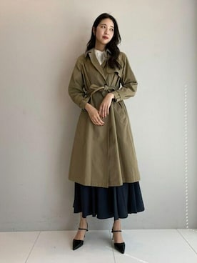 「DRESSTERIOR（ドレステリア）のアイテム（トレンチコート）」を使った、DRESSTERIORさん（レディース・172cm）の春コーディネート