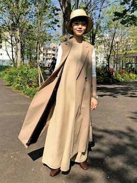 「リボンハット」｜DRESSTERIORさん（レディース・158cm）の春コーディネート