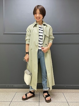 「DRESSTERIOR（ドレステリア）のアイテム（トレンチコート）」を使った、DRESSTERIORさん（レディース・154cm）の春コーディネート