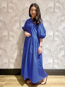 「アイテム（サンダル、ゴールド系）」を使った、DRESSTERIORさん（レディース・157cm）の春コーディネート