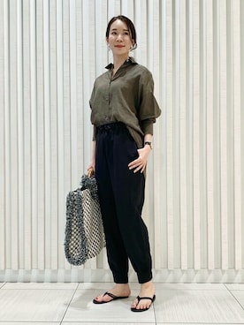 「sara mallika（サラ マリカ）のアイテム（バッグ）」を使った、DRESSTERIORさん（レディース・166cm）の春コーディネート