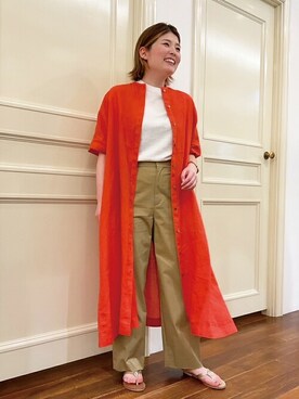 「アイテム（サンダル、ゴールド系）」を使った、DRESSTERIORさん（レディース・160cm）の春コーディネート