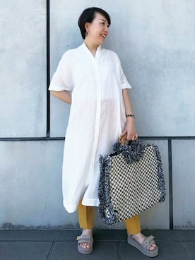 「sara mallika（サラ マリカ）のアイテム（バッグ）」を使った、DRESSTERIORさん（レディース・161cm）の春コーディネート