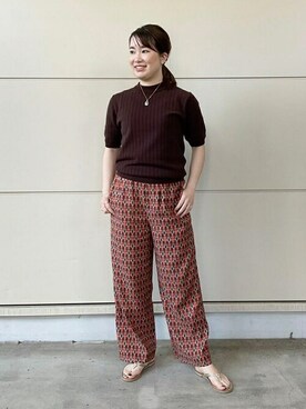 「アイテム（サンダル、ゴールド系）」を使った、DRESSTERIORさん（レディース・156cm）の春コーディネート