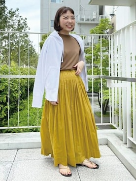「アイテム（サンダル、ゴールド系）」を使った、DRESSTERIORさん（レディース・150cm）の春コーディネート
