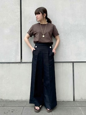 「マリンコーデ」｜「アイテム（アクセサリー）」を使った、DRESSTERIORさん（レディース・161cm）の夏コーディネート