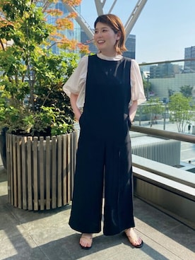 「DRESSTERIOR（ドレステリア）のアイテム（サロペット/オーバーオール）」を使った、DRESSTERIORさん（レディース・160cm）の夏コーディネート