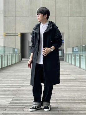 「春夏コーデ」｜「アイテム（モッズコート）」を使った、DRESSTERIORさん（メンズ・173cm）の夏コーディネート