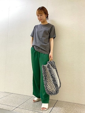 「sara mallika（サラ マリカ）のアイテム（バッグ）」を使った、DRESSTERIORさん（レディース・154cm）の夏コーディネート