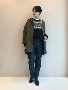 「BATONER（バトナー）のアイテム」を使った、DRESSTERIORさん（レディース・168cm）の秋コーディネート