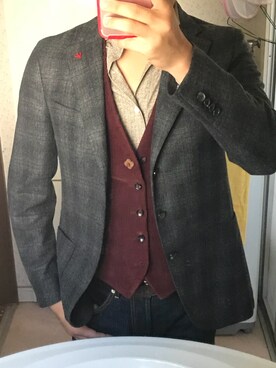 「ISAIA（イザイア）のアイテム」を使った、たんさんさん（メンズ・175cm）の秋コーディネート
