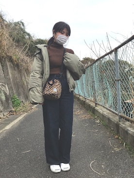 「fifth（フィフス）の中綿ショートダウンコート（ダウンジャケット/コート）」を使った、ぷわさん（レディース・153cm）の冬コーディネート