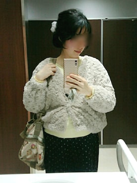「VIS（ビス）のアイテム（ノーカラージャケット）」を使った、 yuriさん（レディース・159cm）の冬コーディネート