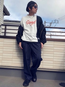 「carhartt」｜「アイテム（ハンチング/ベレー帽）」を使った、Mr.M(サブ垢毎日更新)さん（メンズ・169cm）の春コーディネート