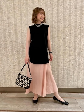 「PAOLA NUTTI  （パオラヌッティ）のアイテム」を使った、山田　オデット エ オディール スタッフさん（レディース・160cm）の春コーディネート