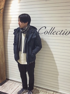 「ユニオンステーション」｜「アイテム（ダウンジャケット/コート）」を使った、ぬぬぬさん（メンズ・165cm）の冬コーディネート