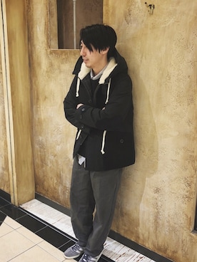 「ユニオンステーション」｜「アイテム（ダウンジャケット/コート）」を使った、ぬぬぬさん（メンズ・165cm）の冬コーディネート