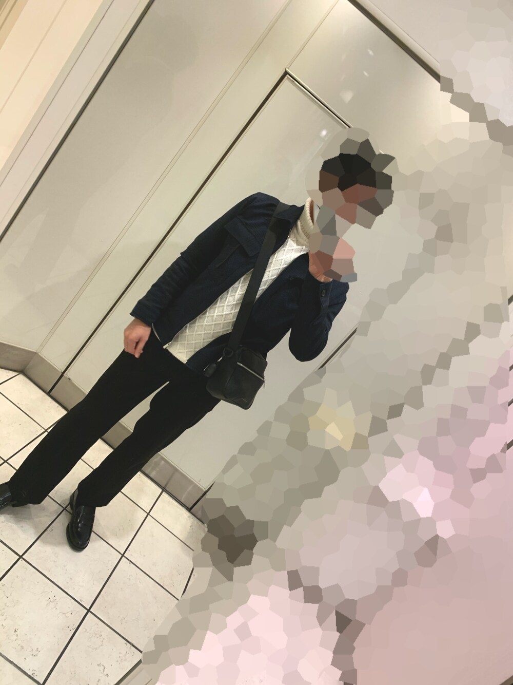 「冬コーデ、今日のコーデ」｜「ZARAのアイテム（ブルゾン、ブルー系）」を使った、🎖🐢🎖さん（メンズ・175cm）の冬コーディネートの1枚目の写真