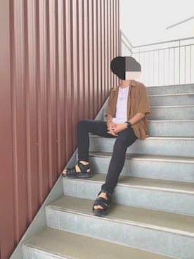 「STUDIOUS(ステュディオス)のアイテム(ブレスレット)」を使った、🎖🐢🎖さん(メンズ・175cm)の夏コーディネート
