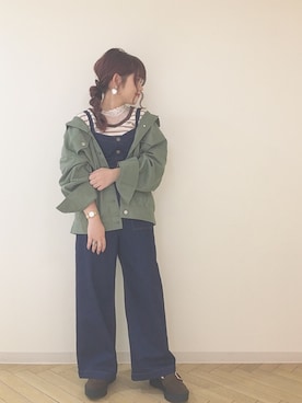 「アイテム（ピアス（両耳用））」を使った、miyamaiさん（レディース・151cm・20代）の秋コーディネート