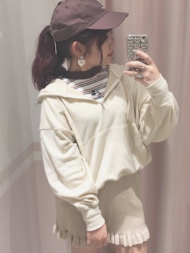 「アイテム（ピアス（両耳用））」を使った、miyamaiさん（レディース・151cm・20代）の秋コーディネート