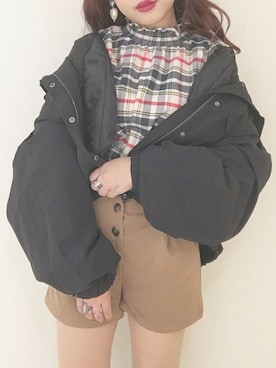 「クリスマス」｜「アイテム（マウンテンパーカー）」を使った、miyamaiさん（レディース・151cm）の冬コーディネート