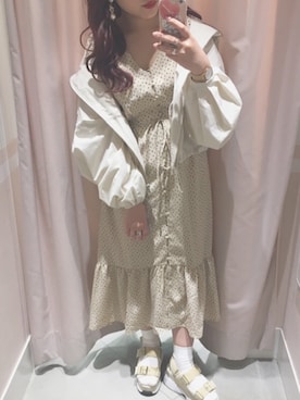 「スポサン」｜「アイテム（ブルゾン）」を使った、miyamaiさん（レディース・151cm）の春コーディネート
