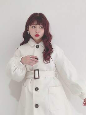 「アイテム（ステンカラーコート）」を使った、miyamaiさん（レディース・151cm・20代）の秋コーディネート