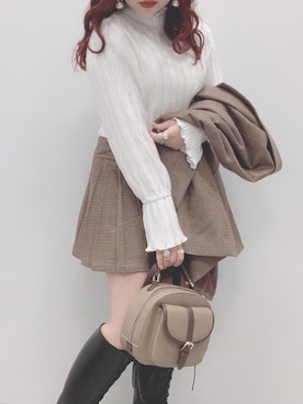 「Heather（ヘザー）のアイテム（テーラードジャケット）」を使った、miyamaiさん（レディース・151cm）の秋コーディネート
