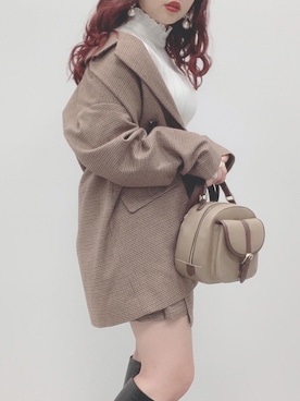 「Heather（ヘザー）のアイテム（テーラードジャケット）」を使った、miyamaiさん（レディース・151cm）の秋コーディネート