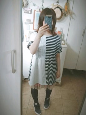 「PUMA」｜「アイテム（チュニック）」を使った、rianonさん（レディース・151cm）の夏コーディネート
