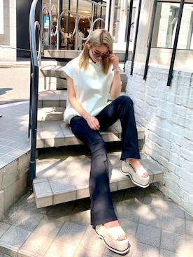 「アイテム（サンダル）」を使った、MIYUKIさん（レディース・163cm・10代）の夏コーディネート