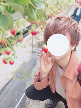 「LIDNM（リドム）のアイテム（ブルゾン、ブラウン系）」を使った、ゆーちゃんさん（メンズ・164cm）の春コーディネート
