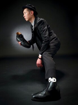 「Paraboot（パラブーツ）のアイテム（ブーツ、ブラック系）」を使った、saku1977さん（メンズ・175cm）の秋コーディネート