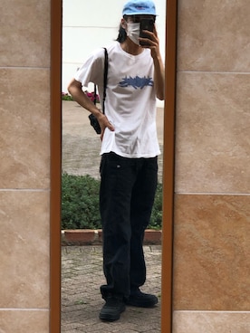 「CABANE de ZUCCa（カバンドズッカ）のアイテム（パンツ）」を使った、フクダさん（メンズ・175cm）の夏コーディネート