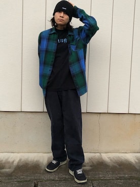 「FINESSE（フィネス）のアイテム」を使った、フクダさん（メンズ・175cm）の秋コーディネート