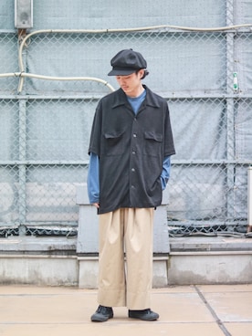 「Lui's（ルイス）のアイテム（キャスケット）」を使った、Jamさん（メンズ・175cm）の春コーディネート