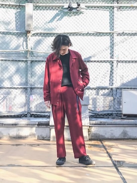 「CULLNI（クルニ）のアイテム（ブルゾン）」を使った、Jamさん（メンズ・175cm）の春コーディネート