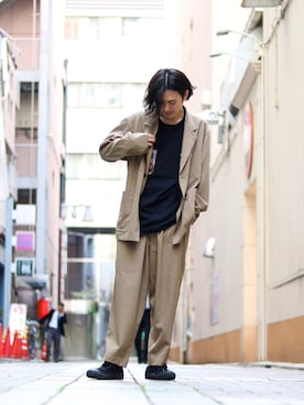 「ESSAY（エッセイ）のアイテム（ジャケット/アウター）」を使った、Jamさん（メンズ・175cm）の春コーディネート