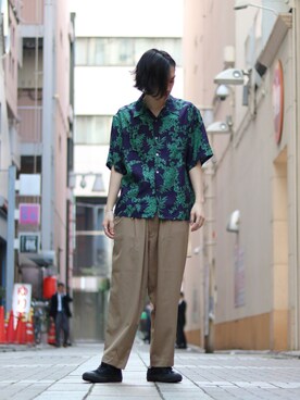 「ESSAY（エッセイ）のアイテム（パンツ）」を使った、Jamさん（メンズ・175cm）の春コーディネート