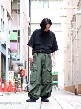 「ESSAY（エッセイ）のアイテム（パンツ）」を使った、Jamさん（メンズ・175cm）の春コーディネート