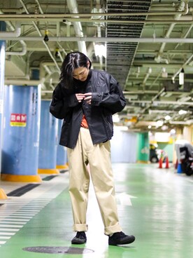 「ESSAY（エッセイ）のアイテム（ジャケット/アウター）」を使った、Jamさん（メンズ・175cm）の春コーディネート
