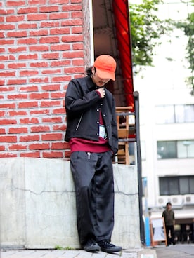 「lot holon（ロットホロン）のアイテム（トップス）」を使った、Jamさん（メンズ・175cm）の春コーディネート