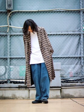 「ESSAY（エッセイ）のアイテム（パンツ）」を使った、Jamさん（メンズ・175cm）の秋コーディネート