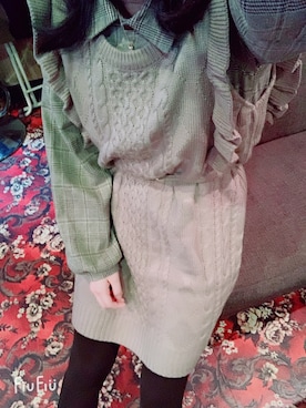 「アプレジュール」｜「アイテム（ソックス/靴下）」を使った、rinさん（レディース・155cm）の冬コーディネート
